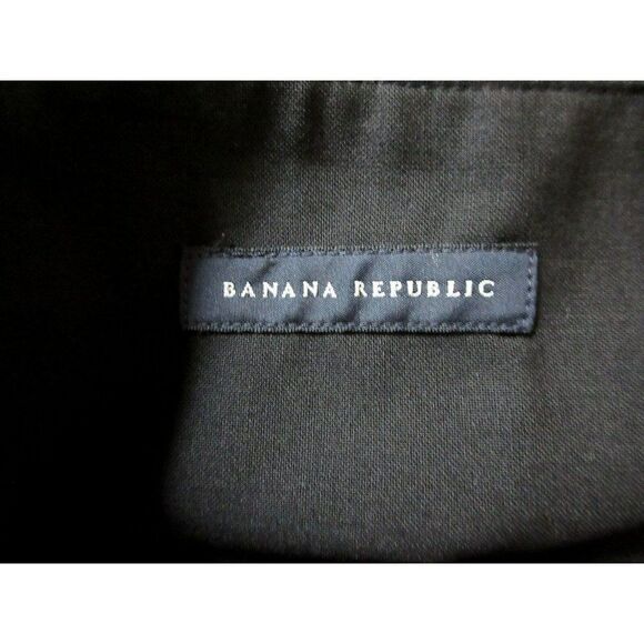 Banana Republic Black Fully Lined Pencil Skirt Sz 2 Italian Fabric Wool Stretch - Picture 4 of 5